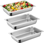 Imbottigliatore 3-delic, contenitori GN 1/3, RVS, 32,5 x 17,5 x 6,5 cm, 2,4 litri, set di contenitori GN rettangolari - Ideale per schnitzel, carne, pesce