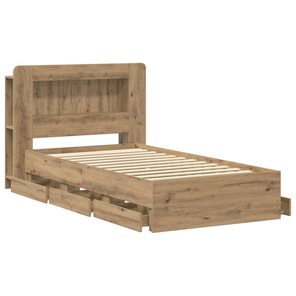 Telaio del letto con storage Rovere Artigianale 80 x 200 cm