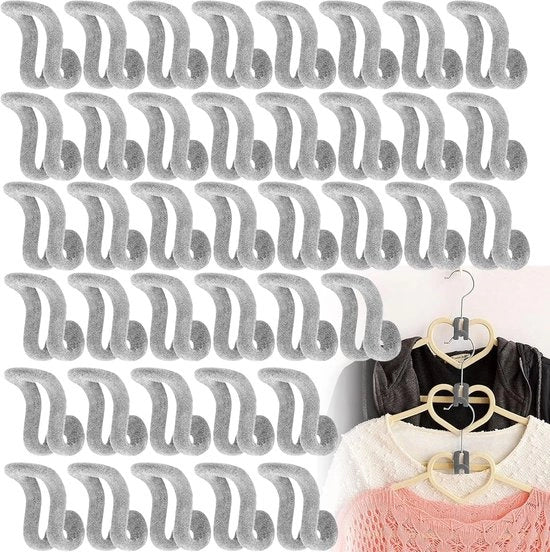 Mini Supporti Antiscivolo per Abbigliamento - Spazievolutivo - 40 Pezzi - Grigio