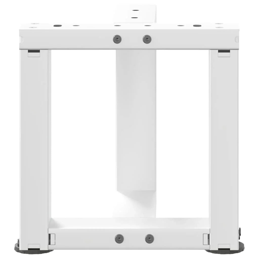Set di 2 gambe regolabili a T per tavoli moderni 30 x 25 x 30 cm in acciaio bianco 02_0057271