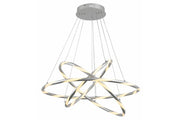 Lampada sospesa LED Twister Reality 3 anelli cromo 60W
