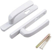 Set di maniglie di sostituzione - bianco - 210mm maniglie - sicuro e duraturo - adatto per porte interne ed esterne - con istruzioni di installazione incluse