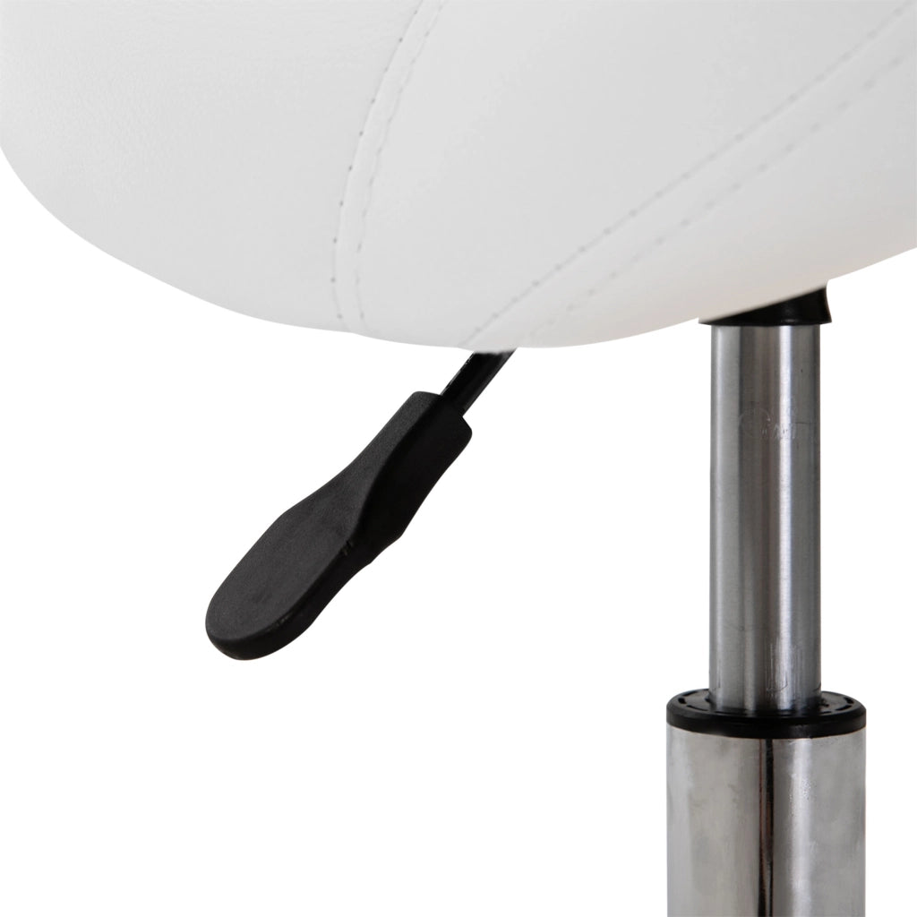 Sgabello girevole con ruote ¨C Xylo ¨C Altezza regolabile 49-61cm bianco