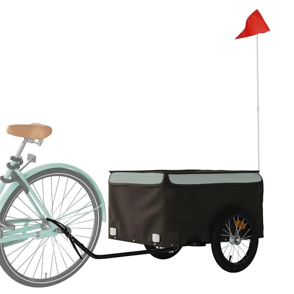 Rimorchio da Bici Nero e Grigio 45 kg in Ferro CFW4130756