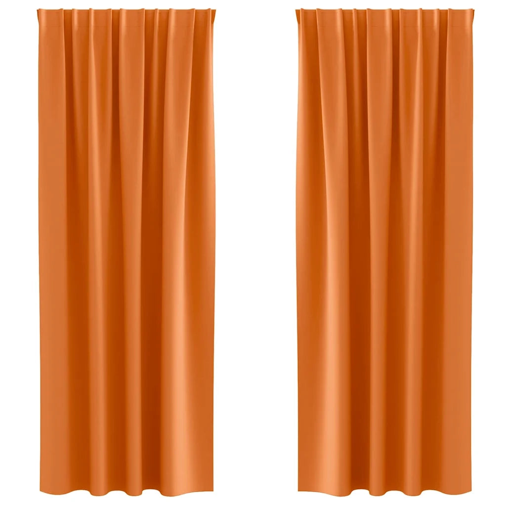 Tende Blackout con Anelli 2 pcs Arancione Vivo 260 x 140 cm 4107512