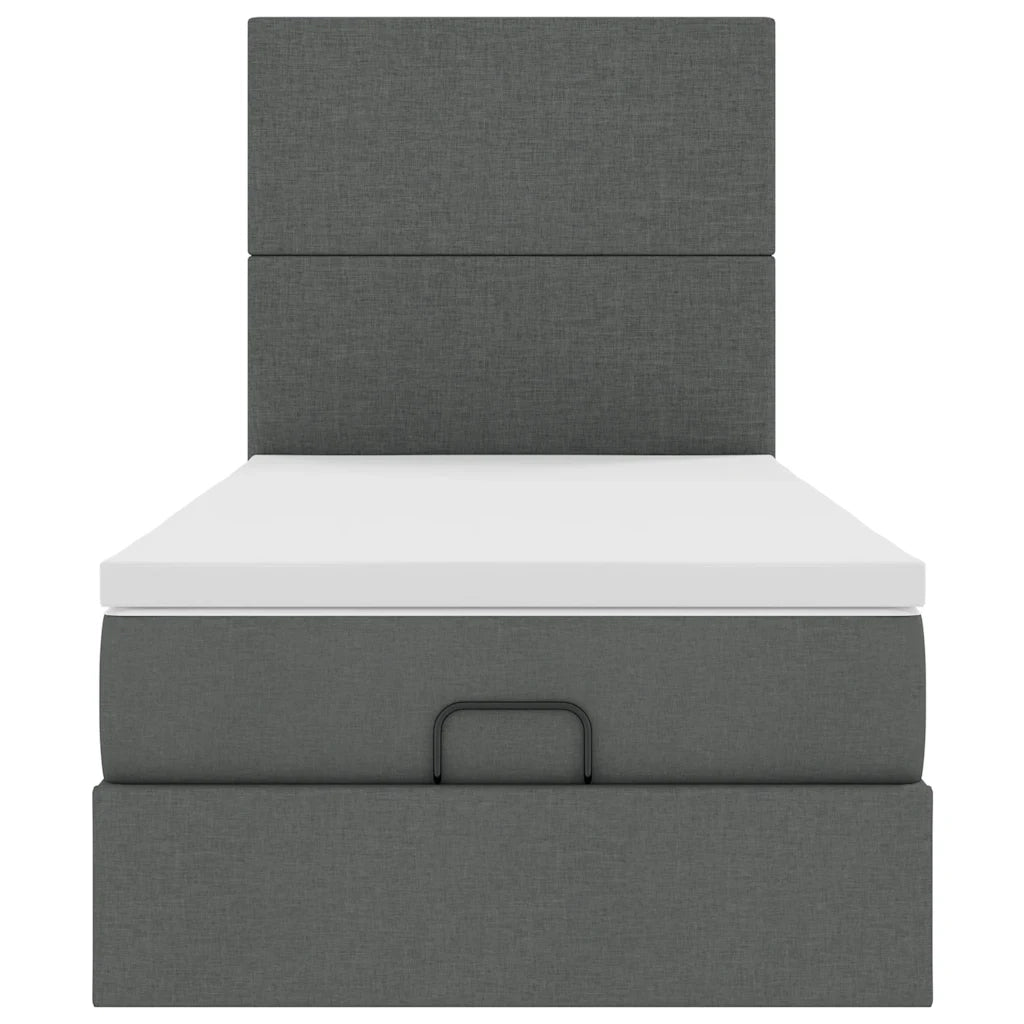 Struttura Letto Pouf con Materasso 180x200 cm in Tessuto 3313030