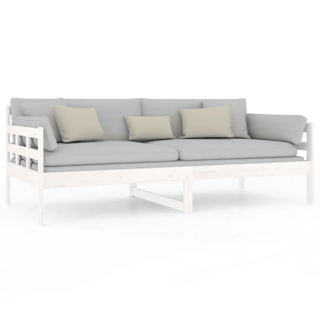 Dormeuse Bianca in Legno Massello di Pino 90x190 cm 820368