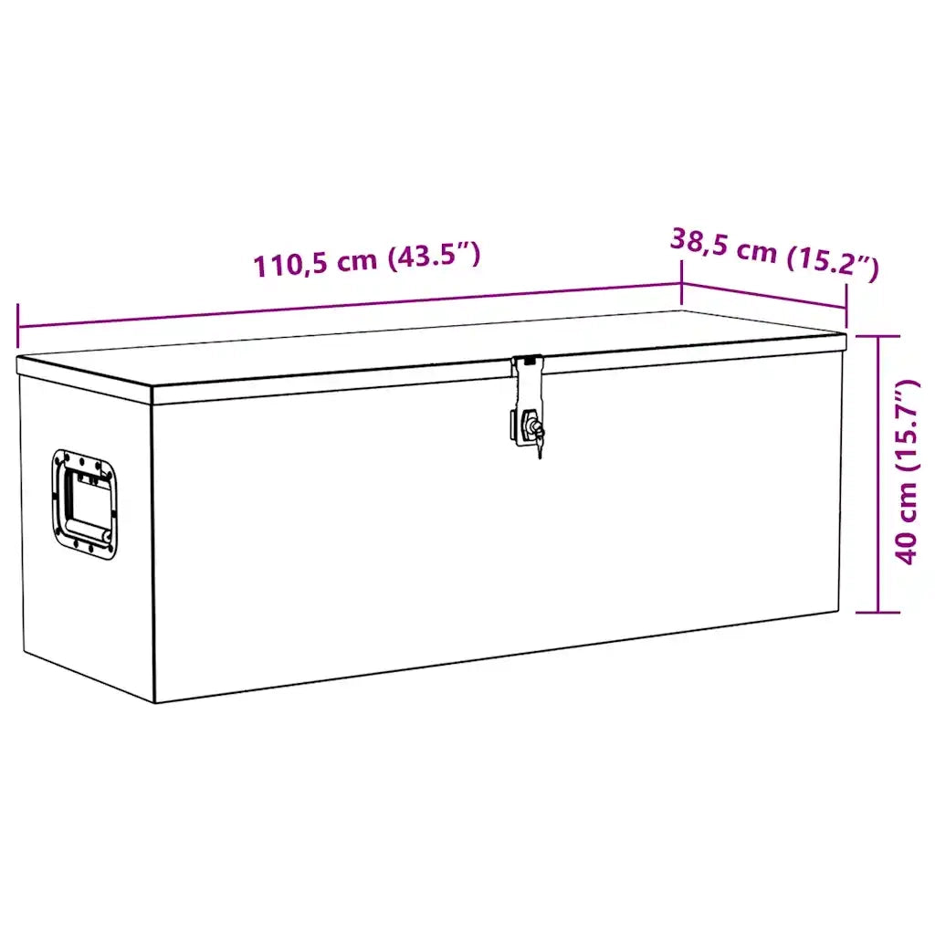 Cassetta in Alluminio 110,5x38,5x40cm Argento CFW6990038