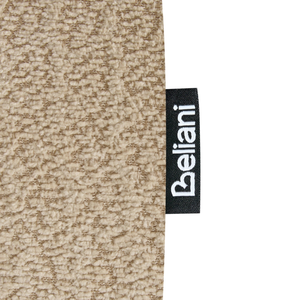 Set di 2 sedie da pranzo in legno scuro e compensato beige in tessuto boucle di poliestere Gambe in legno di gomma Stile tradizionale retrò