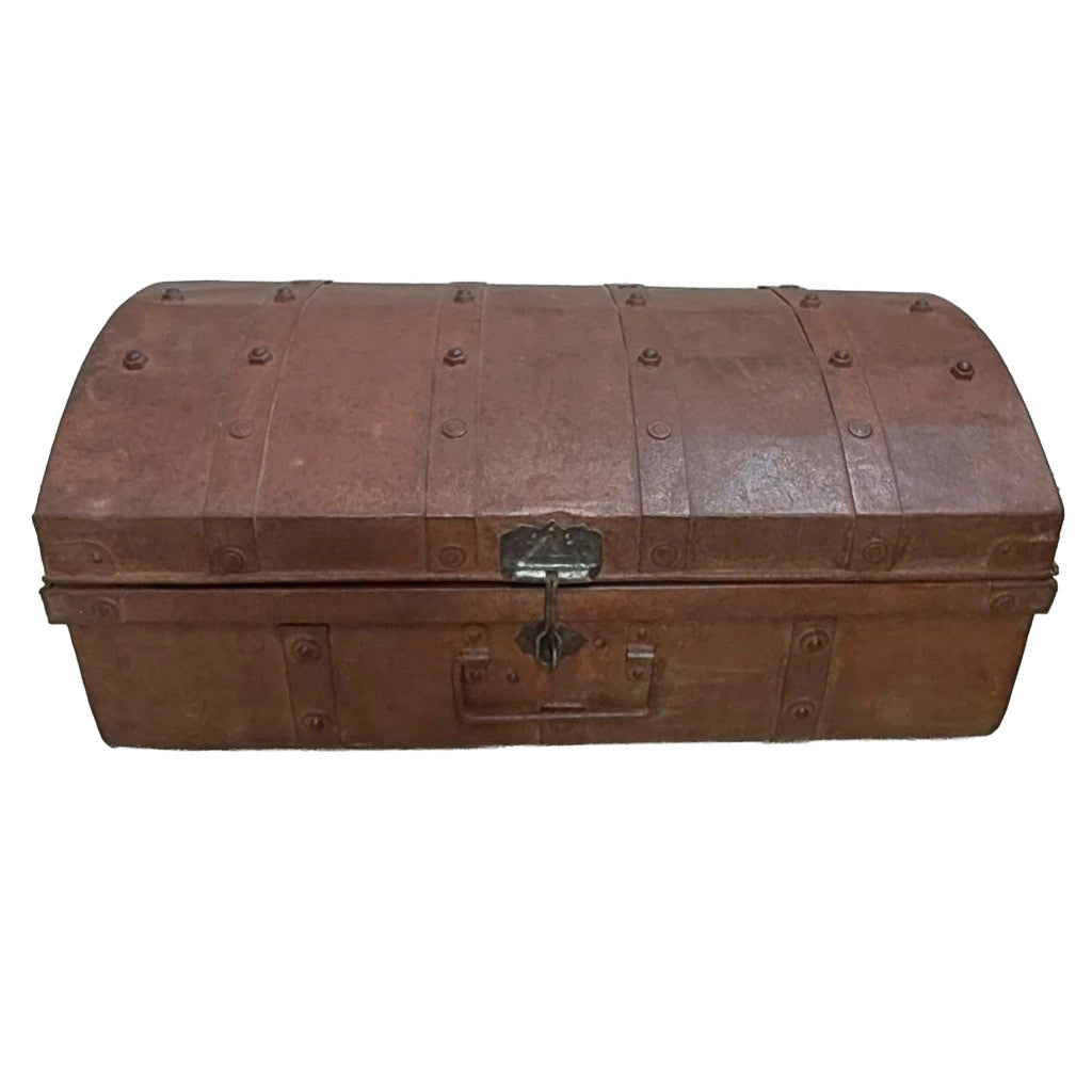 Valigia artigianale in metallo, 67x37x25h cm