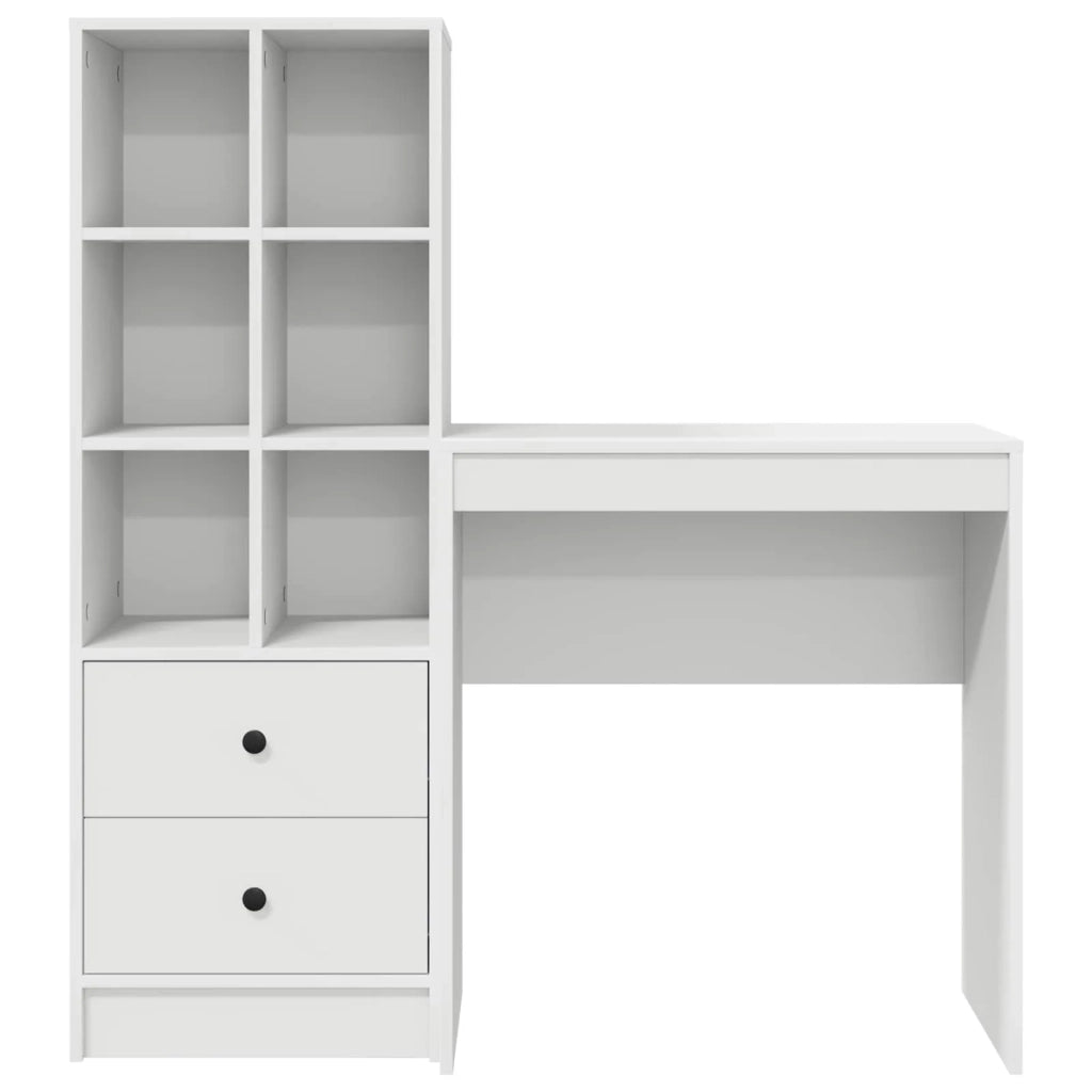 Scrivania con cassetto con lo scaffale 2 pcs Bianco 3337305
