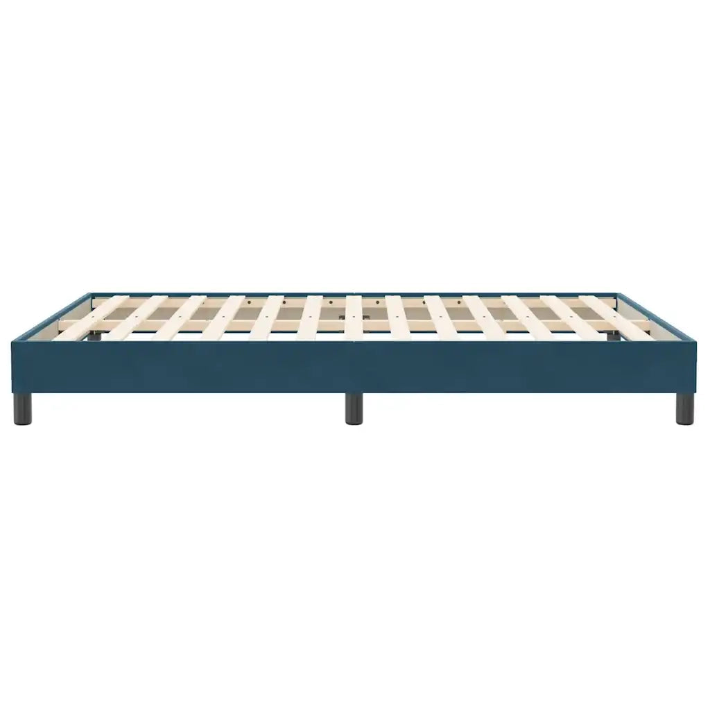 Giroletto senza Materasso-Struttura Letto Blu Scuro 160x210 cm in Velluto