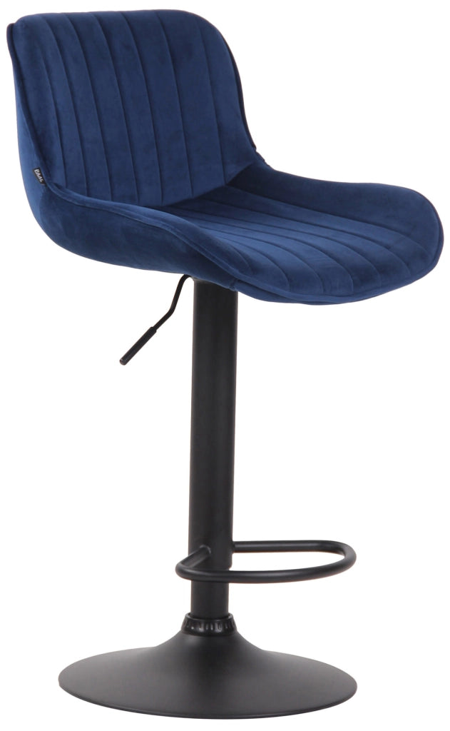 Set di 2 sgabelli da bar Lentini Velvet blu,nero