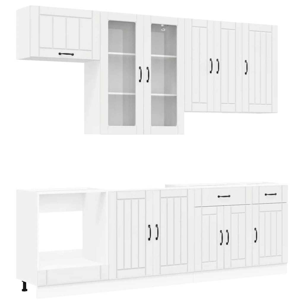 Unità Cucina LUCCA 8 pcs Bianco Lucido Legno ingegnerizzato 3438147