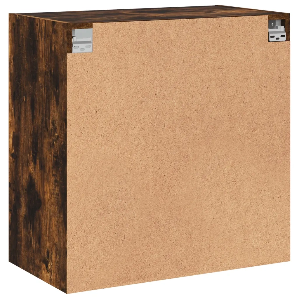 Armadietto a Muro | Mobile a Muro con Ante in Vetro Rovere Fumo 68x37x68,5 cm