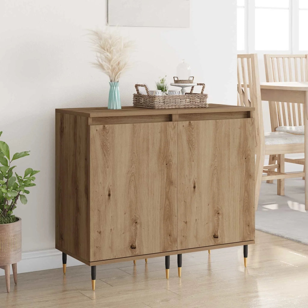 Credenza 2 pz | Madia | Buffet da pranzo | Armadio da pranzo Rovere artigianale 40 x 35 x 70 cm