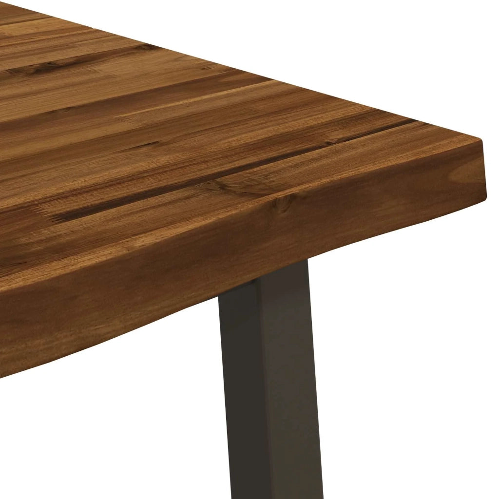 120 x 70 x 75 cm Legno di Acacia Massello Naturale e Caffè 937491