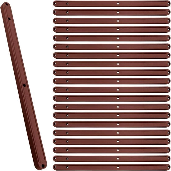 10 Paia di Guida di Carico 300mm Sostitutivi Guida di Carico in Plastica Bianca per Cucina Cassetto di Carico per Cucina e Camera da Letto in Cassetto a Profilo (Marrone)