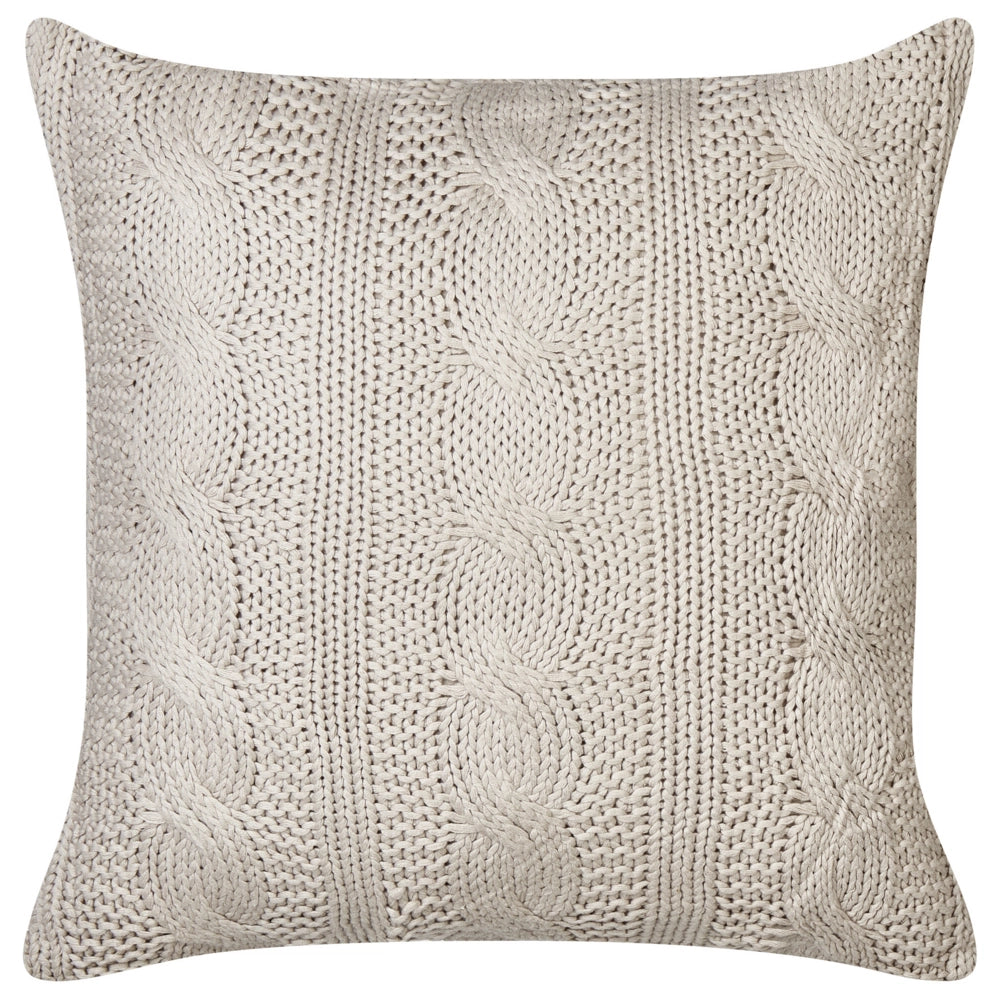 Set di 2 cuscini in cotone tortora 45 x 45 cm morbida imbottitura divano soggiorno