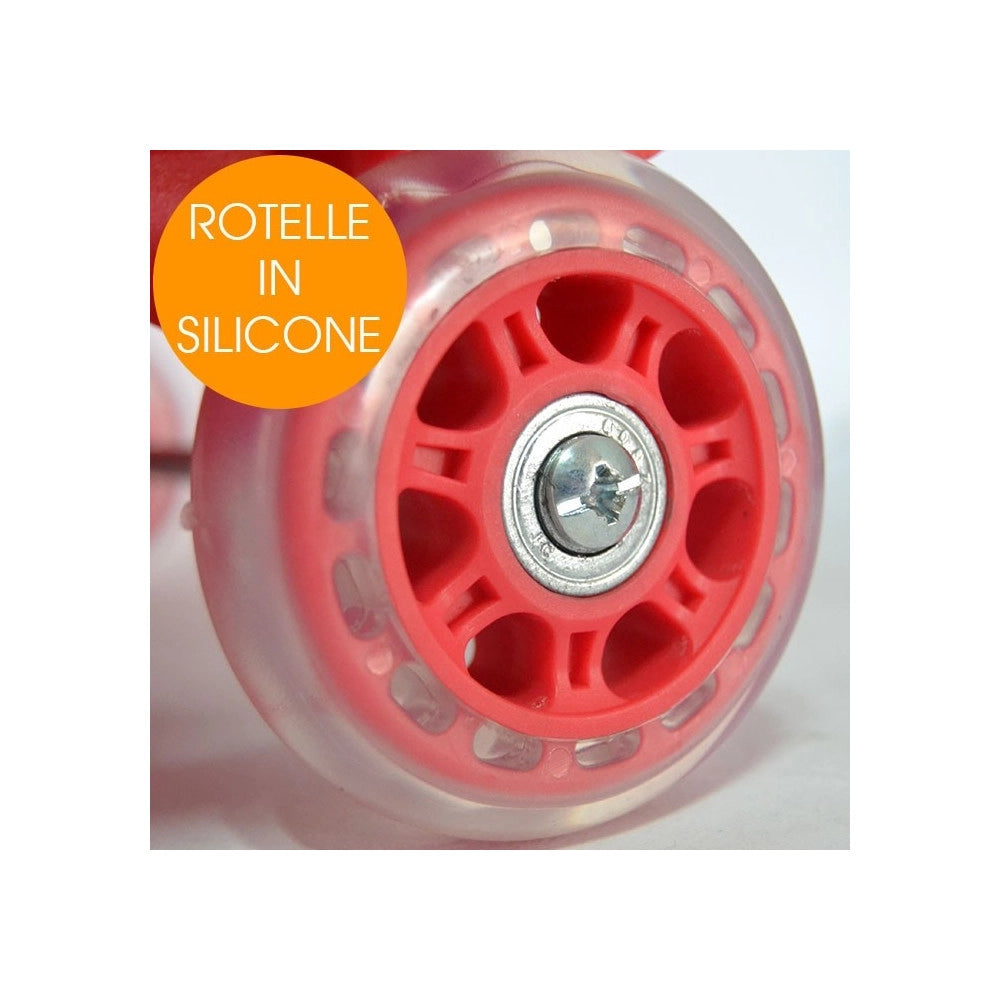 Trade Shop - Zainetto Scuola Microfibra Con Carrello Trolley Estraibile 2 Ruote Mickey Mouse -