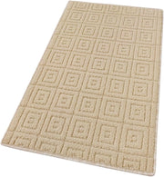 Tappeto Cucina 3D Antiscivolo Tinta Unita Assorbente Beige 57x290 cm