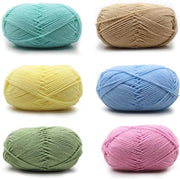 Set di fili colorati per artigianato e cucito, 6 x 50 g, ideale per creare con l'uncinetto e il ricamo.
