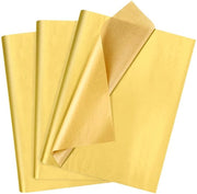 Papier per decorazione giallo oro - 60 fogli - 50x35 cm - carta con catenella metallic - decorazione per matrimonio/jubileo - festa di compleanno/giorno di San Valentino