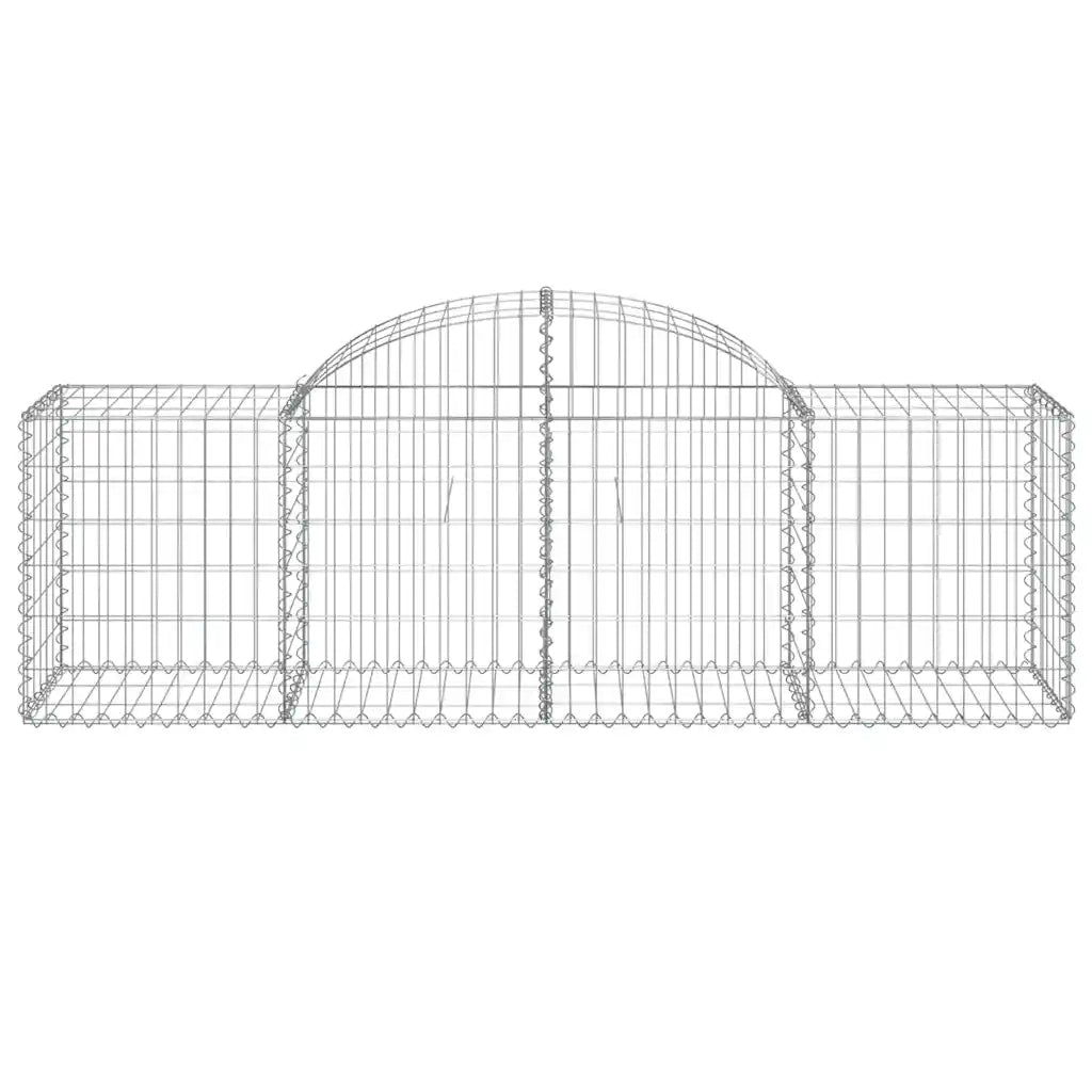 Cesti Gabbioni ad Arco 12 pz 200x50x60/80 cm Ferro Zincato 3146288