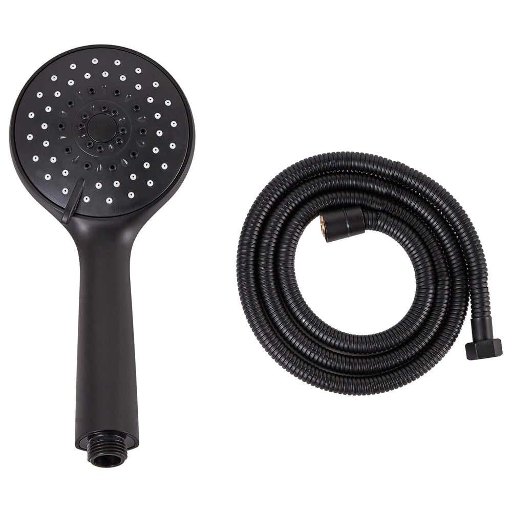 Set doccia con tubo flessibile 3 modalità di spruzzo Metallo nero stile moderno