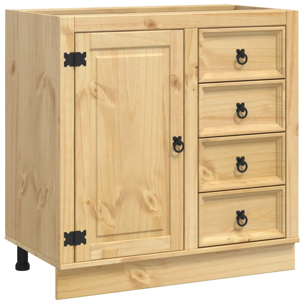 Armadietto SKI Marrone Miele 80 x 46 x 81 cm Pino massello
