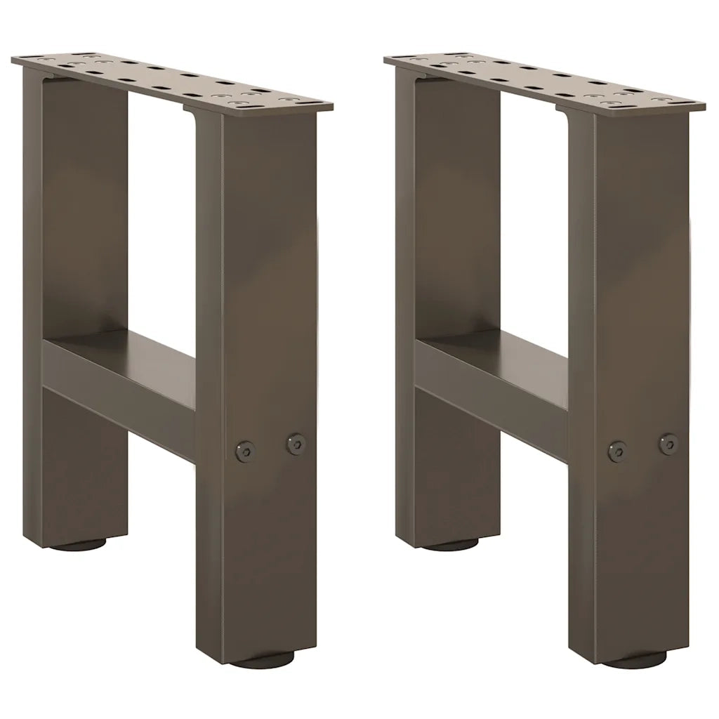 Gambe per Tavolino da Caffè in Acciaio Naturale 2 pz 40x(30-31) cm Acciaio 4013259