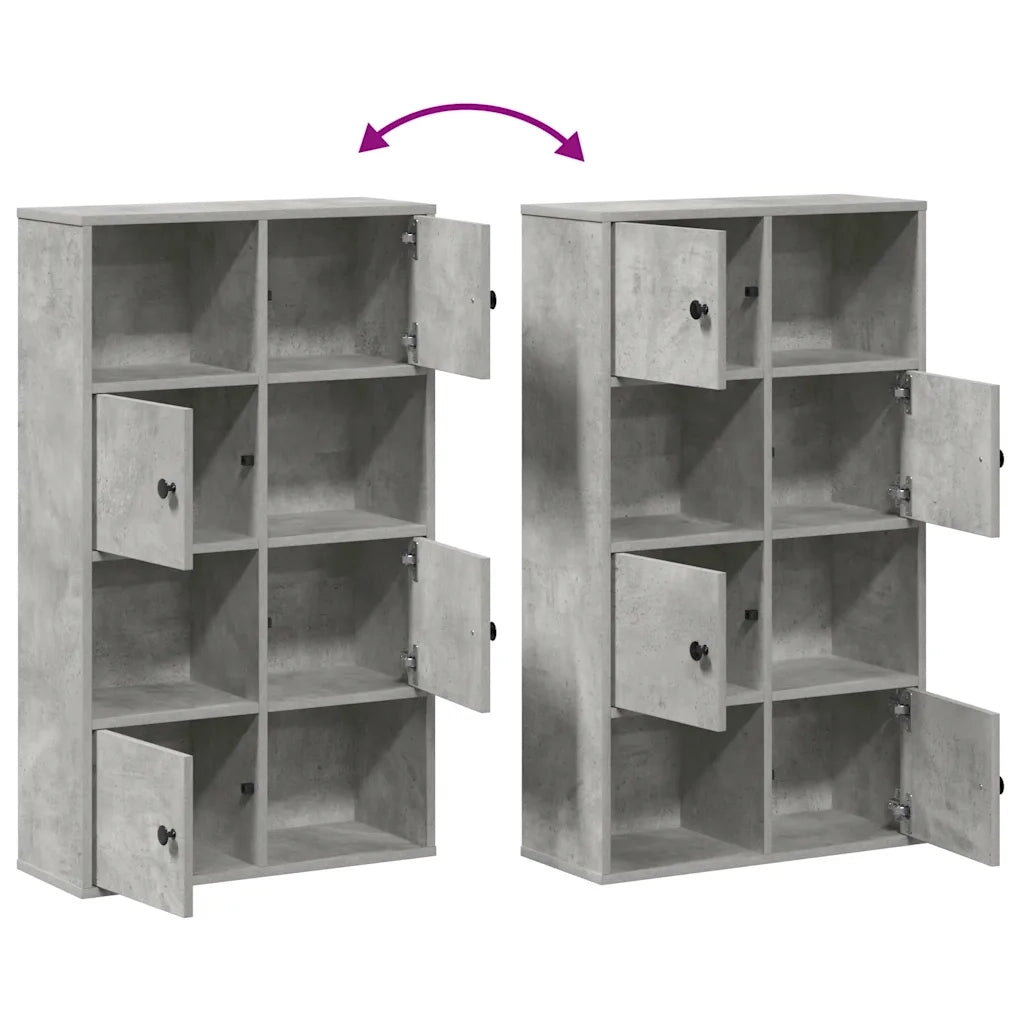 Libreria Grigio Cemento 60x24x101,5 cm in Legno Multistrato 860394
