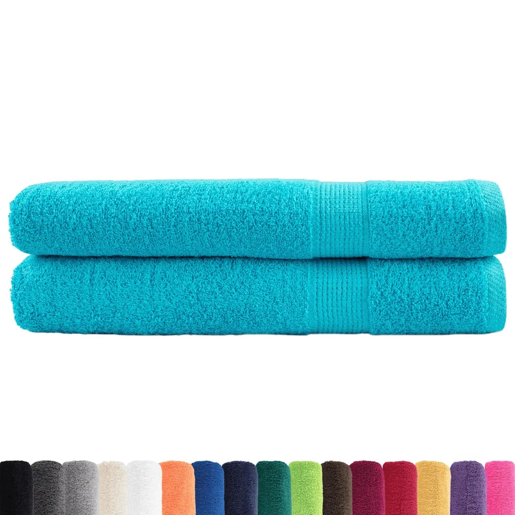 Asciugamani Premium SOLUND 2pz Turchesi 100x200cm 600 g/m² 137461