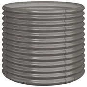 Fioriere | Cassetta per fiori | Vaso da Giardino Acciaio Zincato 80x80x68cm Grigio