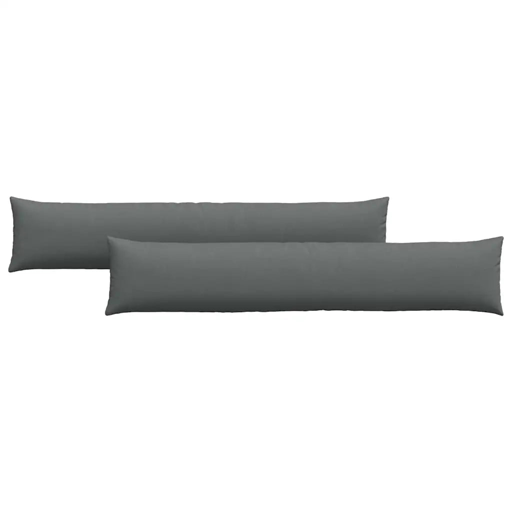 Cuscini da Divano 2 pz | Cuscini per sedie Grigio scuro 200 x 40 cm Tessuto