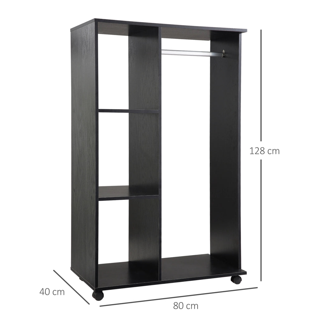 Armadio Guardaroba ¨C zephmum ¨C Nero 88x132x19