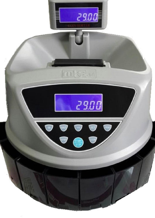 Macchina Conta Monete 8 Cassetti 2 Display MBS Coin Sorter Evolution CS8E Nero