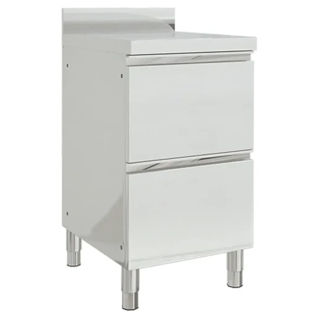 Mobiletto da Cucina Commerciale con 2 Cassetti in Acciaio Inoxcod mxl 79271
