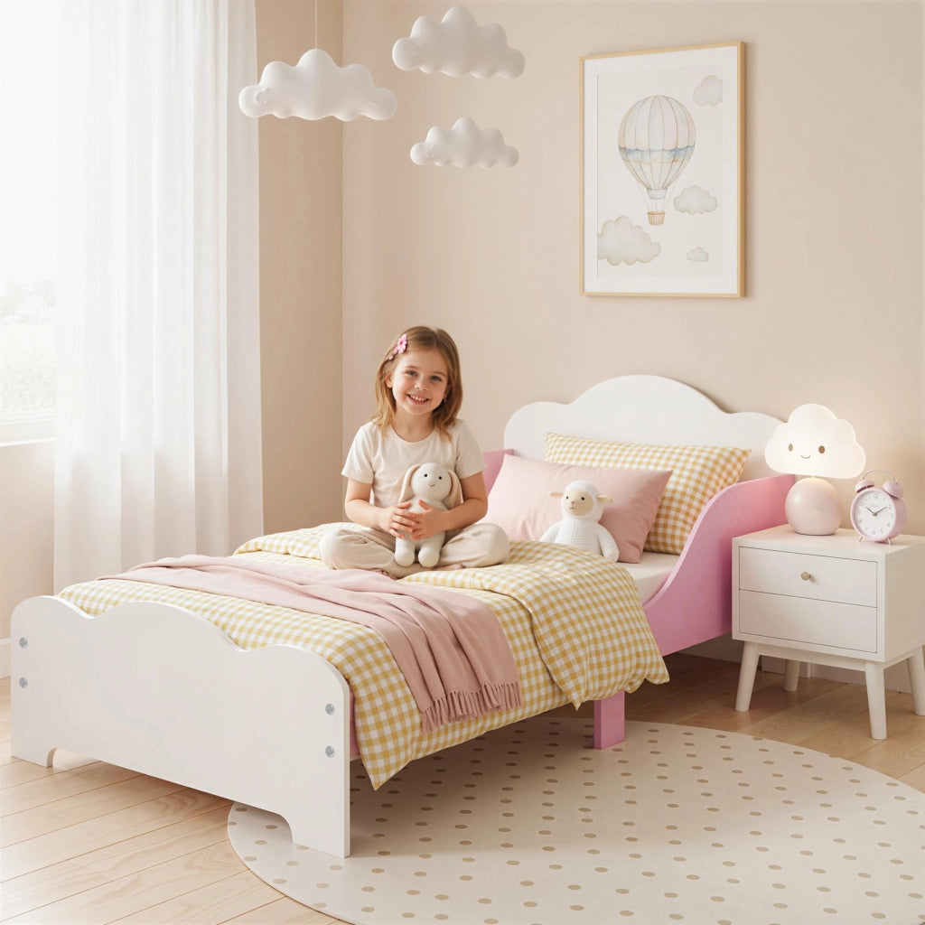Letto singolo per bambini ¨C zephmum ¨C rosa 140x70 cm