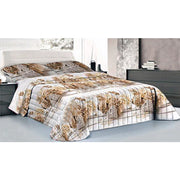 Trade Shop - Completo Matrimoniale Caldo Lenzuolo 250x290cm Maxi Angoli Cuori Di Paglia -