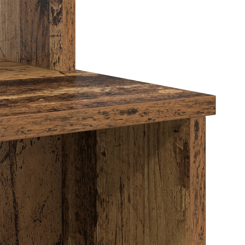Scrivania con Storage Legno Antico 120.5x44x88.5 cm Legno Ingegnerizzato