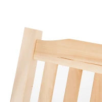 Dondolo da Giardino a 2 Posti, Panca Dondolo Sospeso, in Legno Massiccio, per Patio, Terrazza o Cortile, 117 x 69 x 60 cm, Naturale