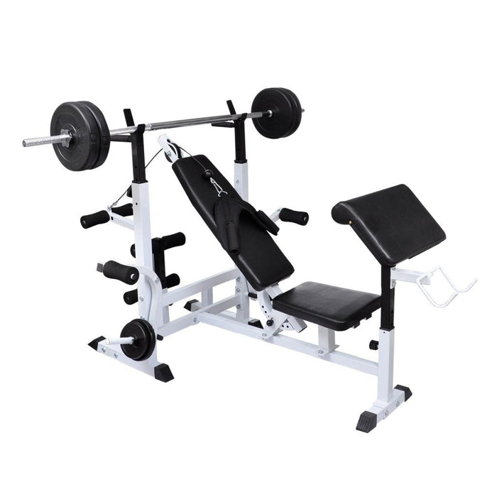 Panca universale con supporto per bilanciere per sport fitness e bodybuilding 0702057