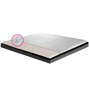 Topper materasso, sopramaterasso in memory foam, Alto 5 cm con tessuto anallergico antimicrobico sfoderabile, filato in ARGENTO - STAR FOAM PLUS francese 150x190
