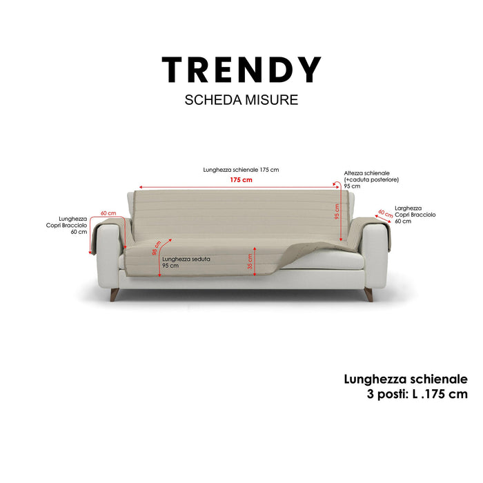 Copridivano Impermeabile Trapuntato 1 Posto Double Face in Microfibra Arancio/Giallo