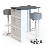 Vicco Tavolo bar con sgabelli Antracite/bianco 57 x 80 cm con 2 sgabelli da bar