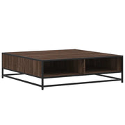 Tavolino da salotto | Tavolino da caff¨¨ | Tavolino da Soggiorno Rovere Marrone 100x100x30 cm in Truciolato e Metallo