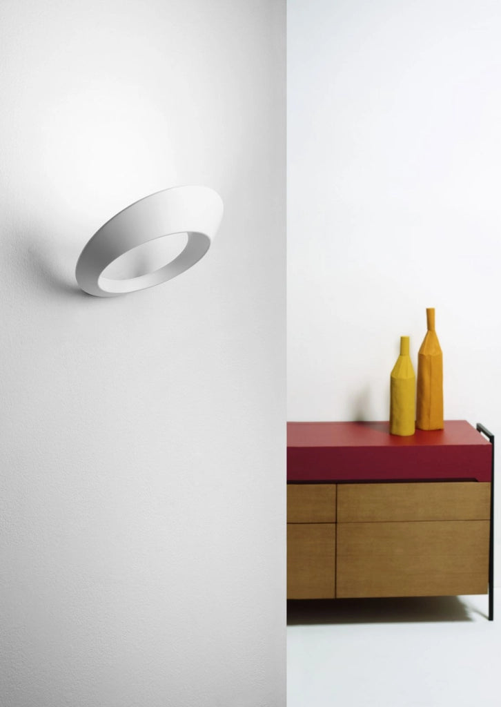 OLO APPLIQUE A PARETE BIANCO OPACO A LED 3000K 3300LM 33W IN ALLUMINIO