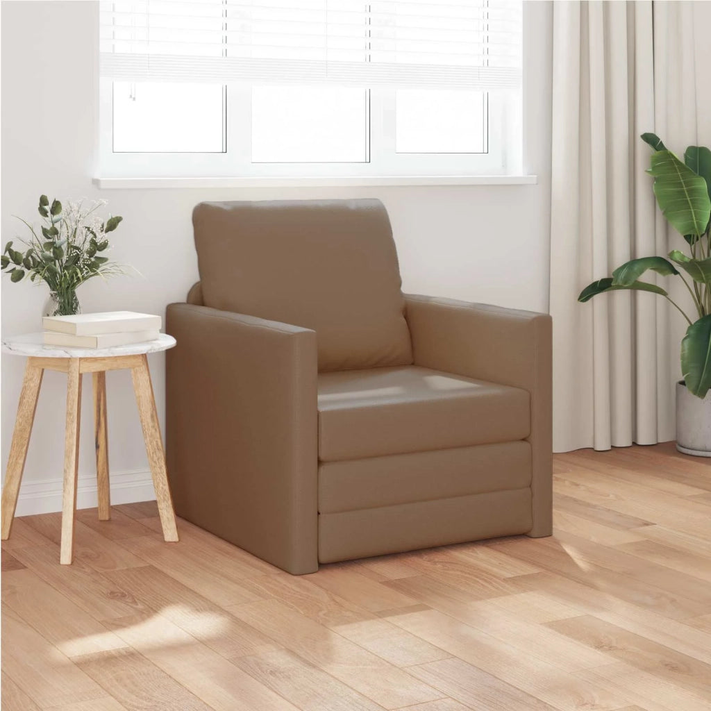 Divano letto 60cm Cappuccino Pelle Artificiale 4106634