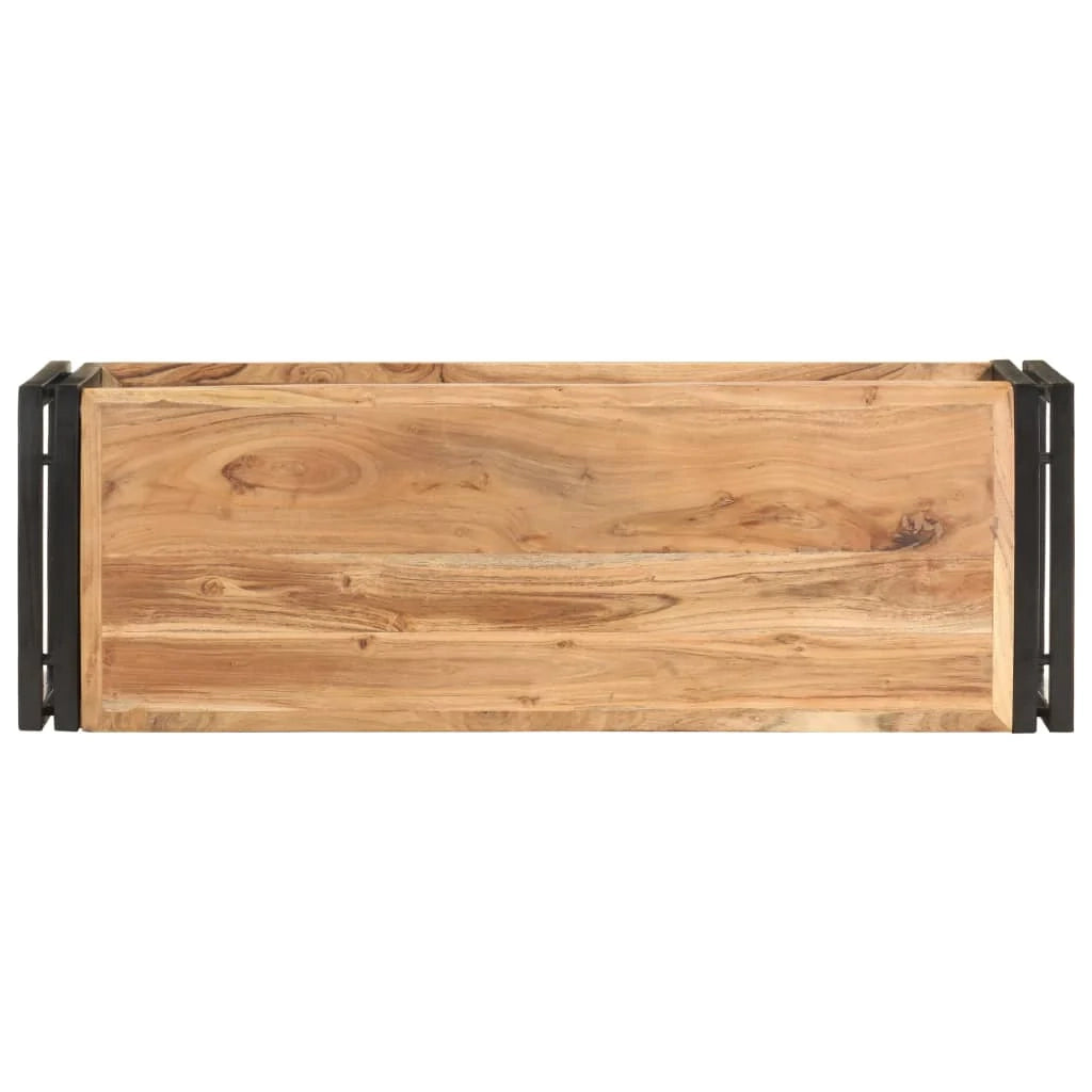 Mobile TV multimediale scaffale per televisione televisore buffet sala da pranzo soggiorno camera da letto 90 x 30 x 40 cm legno massello di acacia marrone 02_0026328